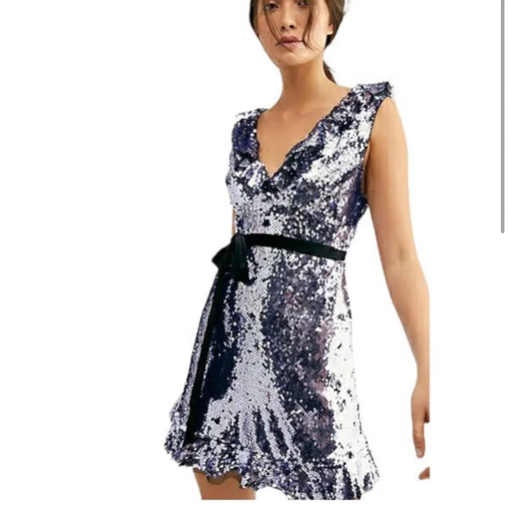 NWT Free people sequin dress in lilac - Picture 1 of 8